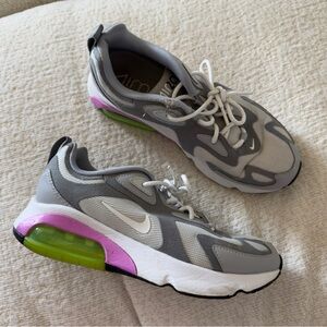 Nike Air Max 200 Pure Platinum Grey Sneaker Running Shoes Size 8